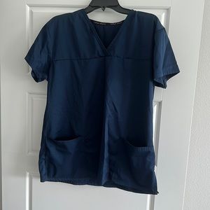 Size L unisex navy blue scrub set